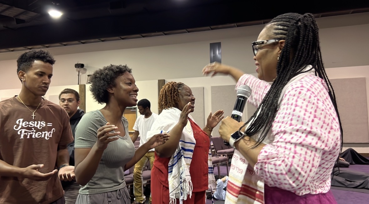 Ministering with the microphone in a worship gathering